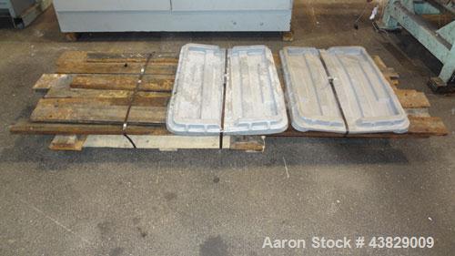 Used 3 Roll Chill Roll Stand, Cincinnati Milacron Model Roll Stack Stand, Serial #X70A0100081. 3-Roll vertical chrome polishing roll stack, 18" diameter middle and bottom rolls, 13" diameter top roll...
