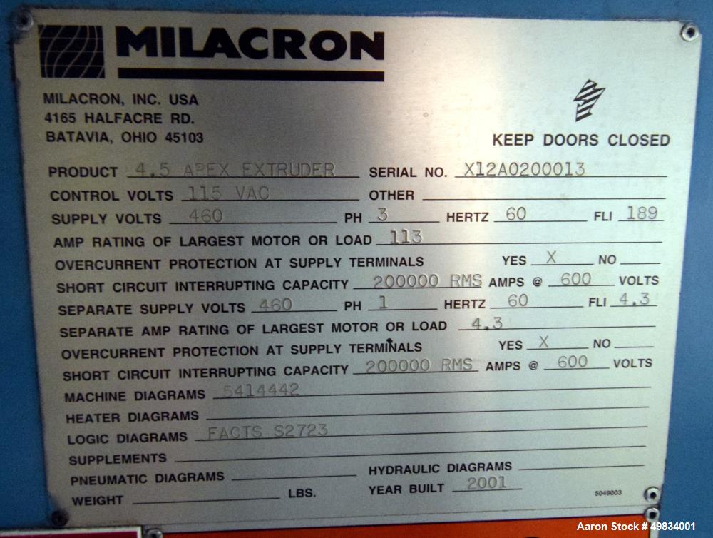 Used Cincinnati Milacron 91" Wide Sheet Line.