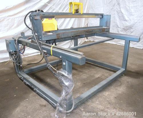 Used Crown Sheet Take Off System Consisting Of: (1) Crown 3 roll vertical down sheet stack. (2) 32'' Diameter x 60'' wide chrome plated cored rolls, (1) 18'' diameter x 60'' wide chrome plated cored ...