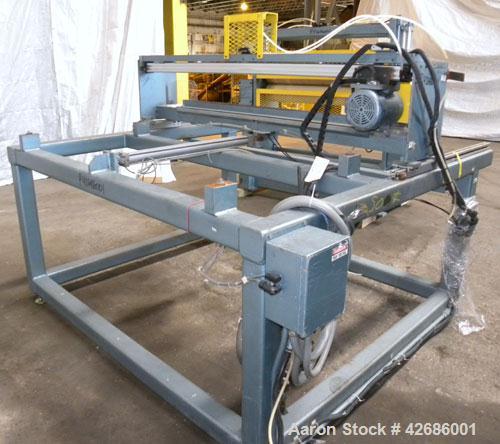 Used Crown Sheet Take Off System Consisting Of: (1) Crown 3 roll vertical down sheet stack. (2) 32'' Diameter x 60'' wide chrome plated cored rolls, (1) 18'' diameter x 60'' wide chrome plated cored ...