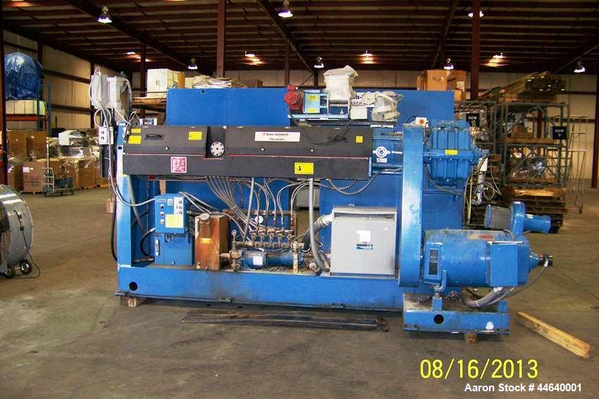 Used Davis Standard 46” Three Roll Vertical Roll Stand Sheet Line