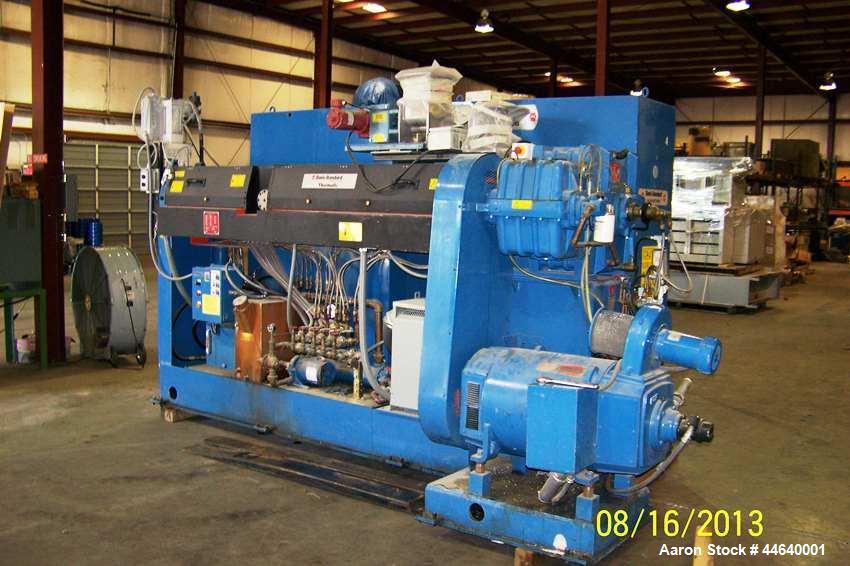 Used Davis Standard 46” Three Roll Vertical Roll Stand Sheet Line