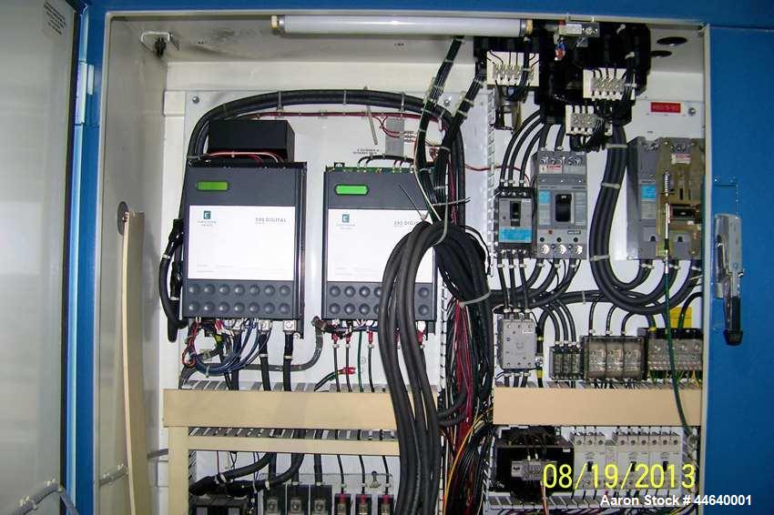 Used Davis Standard 46” Three Roll Vertical Roll Stand Sheet Line
