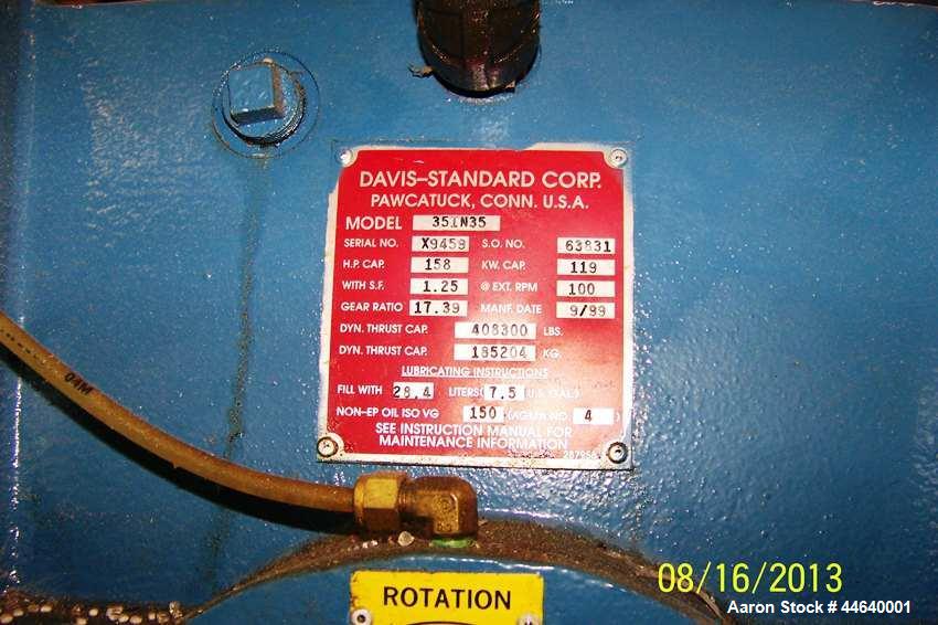 Used Davis Standard 46” Three Roll Vertical Roll Stand Sheet Line