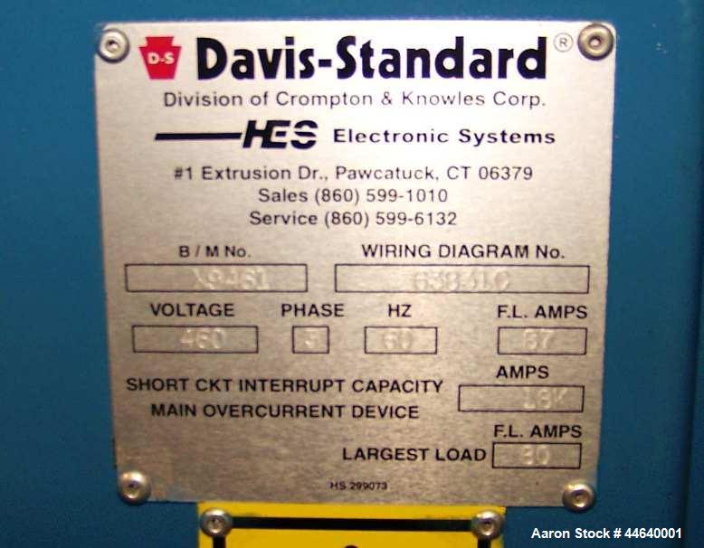 Used Davis Standard 46” Three Roll Vertical Roll Stand Sheet Line