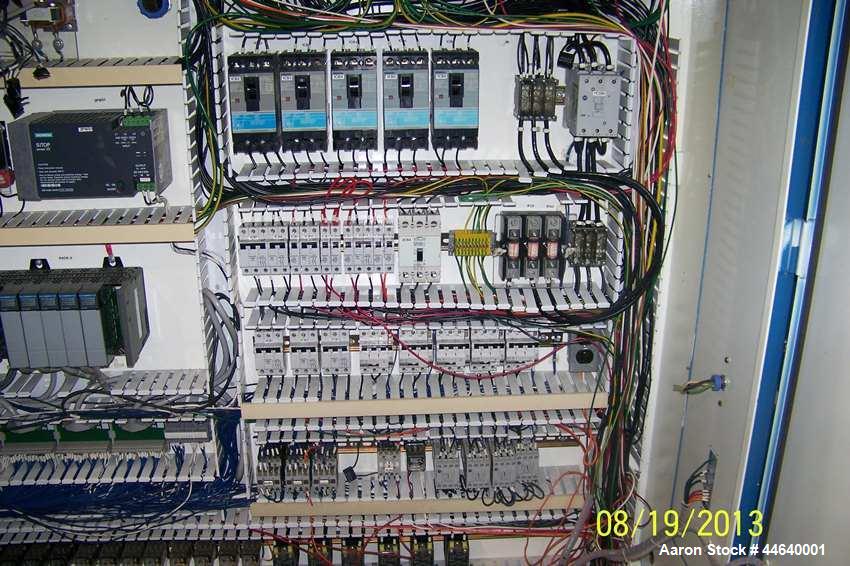Used Davis Standard 46” Three Roll Vertical Roll Stand Sheet Line
