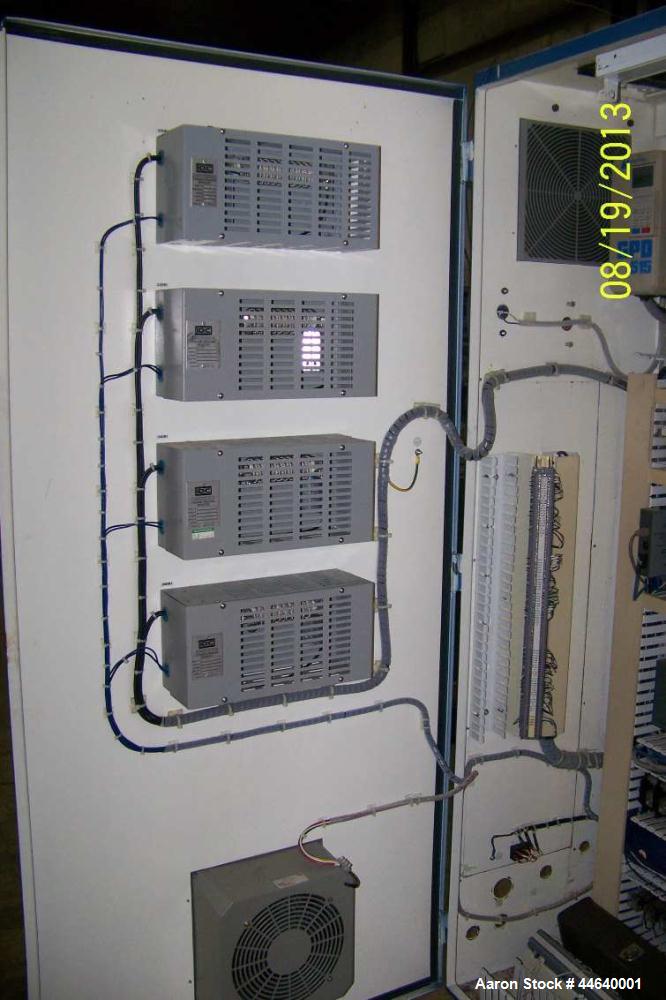 Used Davis Standard 46” Three Roll Vertical Roll Stand Sheet Line