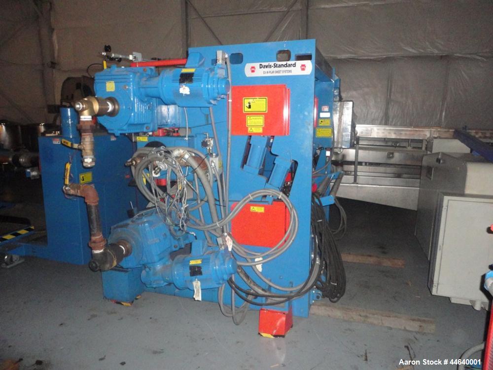 Used Davis Standard 46” Three Roll Vertical Roll Stand Sheet Line