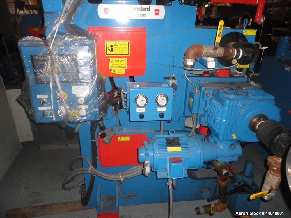 Used Davis Standard 46” Three Roll Vertical Roll Stand Sheet Line