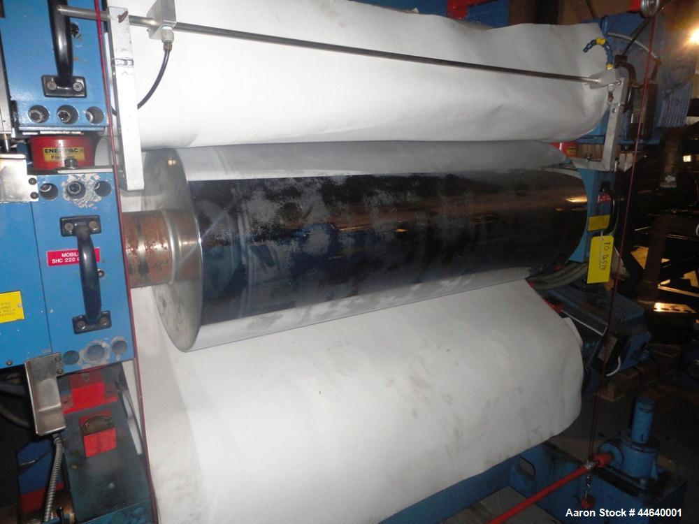 Used Davis Standard 46” Three Roll Vertical Roll Stand Sheet Line