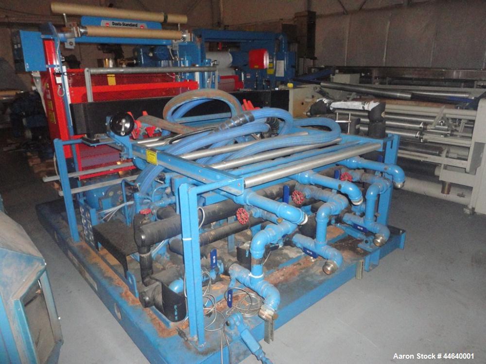 Used Davis Standard 46” Three Roll Vertical Roll Stand Sheet Line