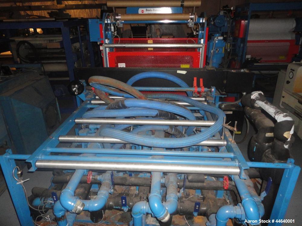Used Davis Standard 46” Three Roll Vertical Roll Stand Sheet Line