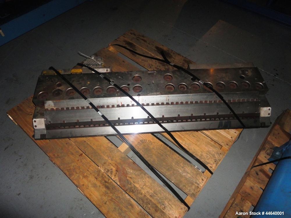 Used Davis Standard 46” Three Roll Vertical Roll Stand Sheet Line