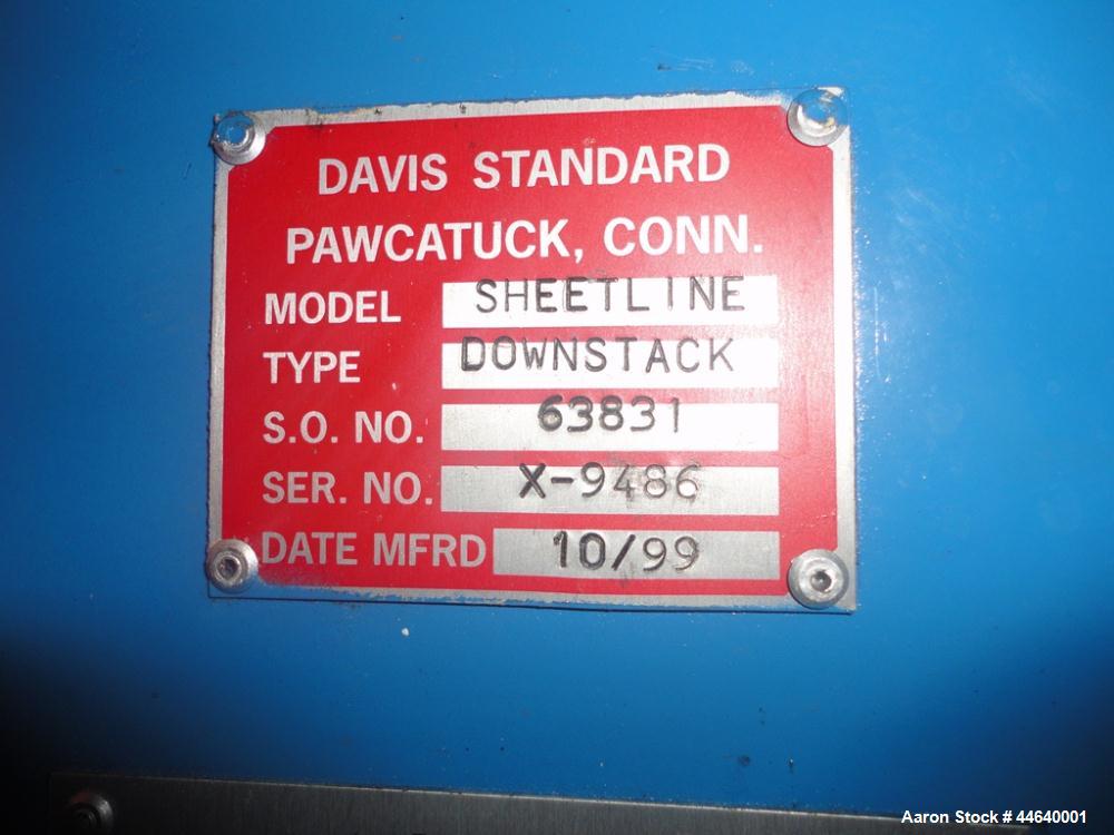 Used Davis Standard 46” Three Roll Vertical Roll Stand Sheet Line