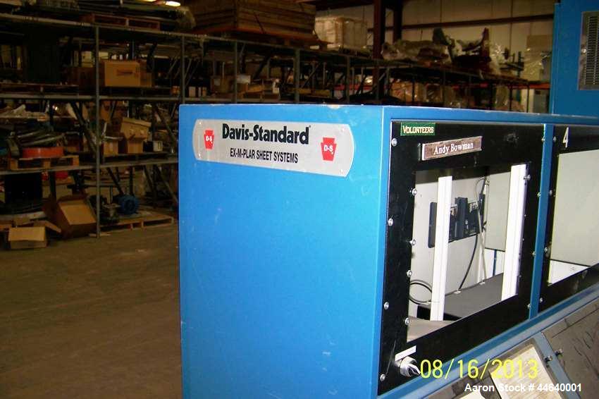 Used Davis Standard 46” Three Roll Vertical Roll Stand Sheet Line