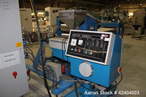 Used Davis Standard 50mm (19.6’’) Co-Extrusion Sheet Line Consisting Of: (1) Davis Standard 50mm (2") diameter single screw extruder, model BC50, approximate 24:1 L/D ratio, electrically heated, air ...