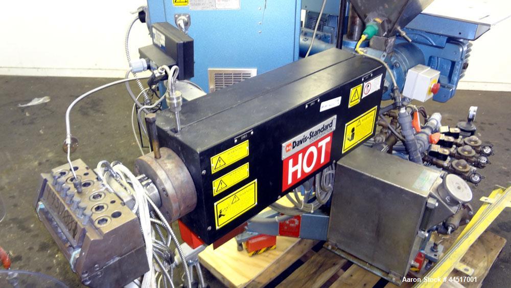 Used Davis Standard 7" Wide Sheet Line consisting of: (1) Davis Standard 1-1/4" pedestal mounted single screw rxtruder, model DSPW-125V-H24, serial #V9991, SO #61592, built 1998.  Approximate 24 to 1...