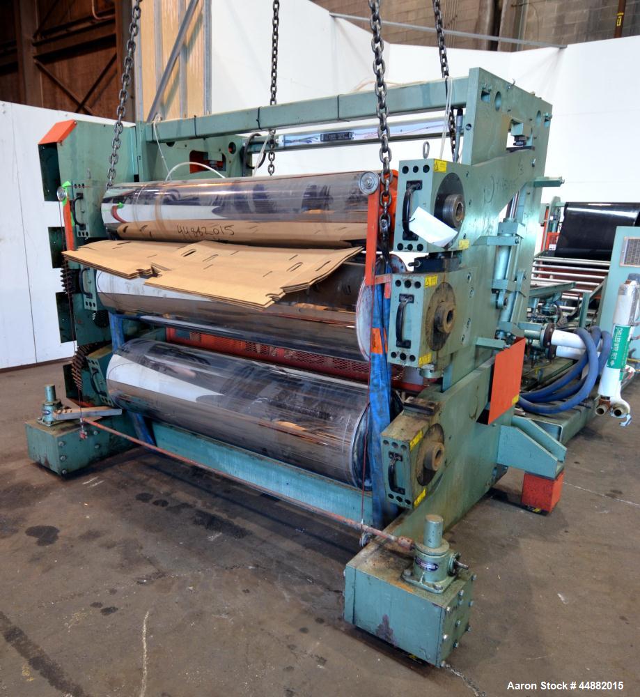 Used Davis Standard 66" Wide Vertical Down 3-Roll Sheet Stack