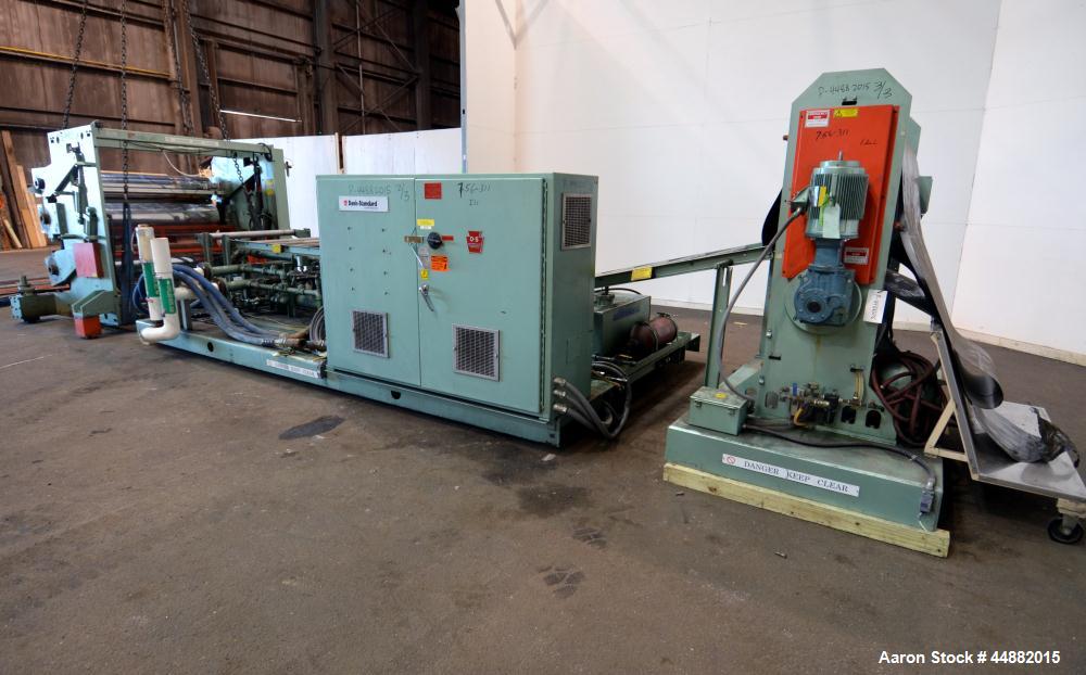 Used Davis Standard 66" Wide Vertical Down 3-Roll Sheet Stack
