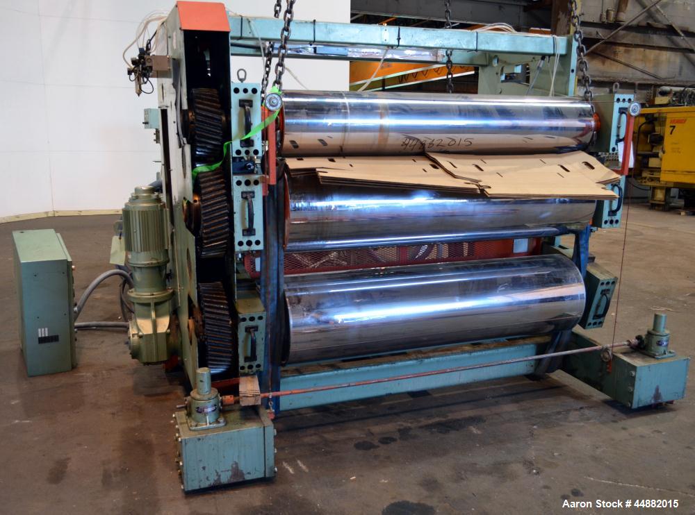 Used Davis Standard 66" Wide Vertical Down 3-Roll Sheet Stack