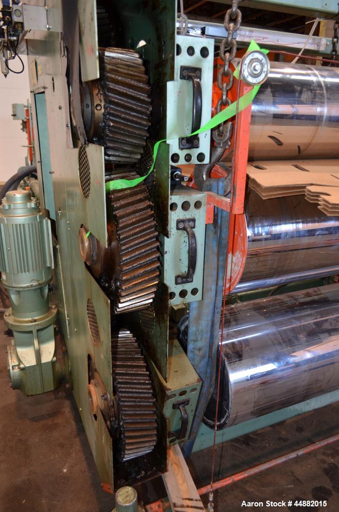 Used Davis Standard 66" Wide Vertical Down 3-Roll Sheet Stack
