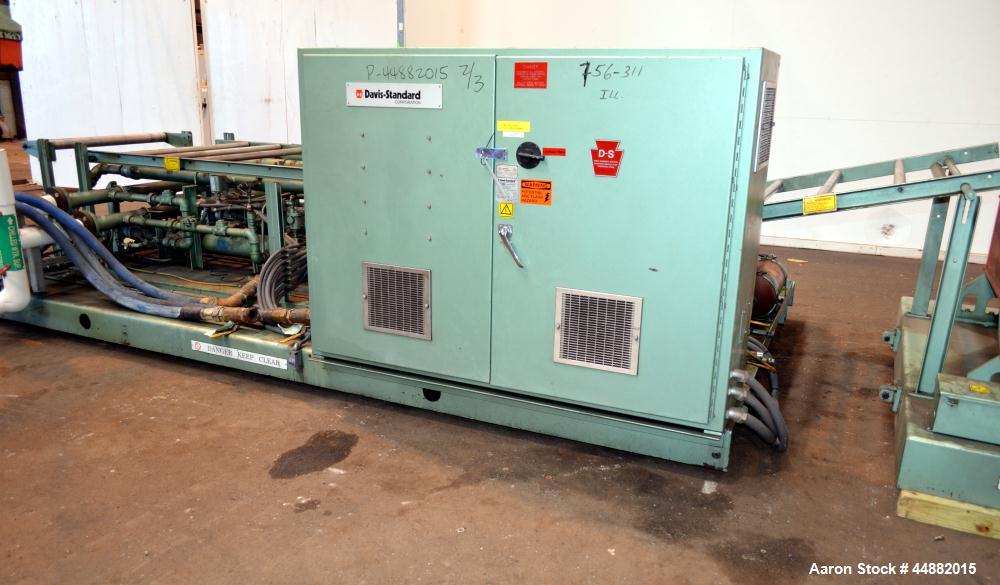 Used Davis Standard 66" Wide Vertical Down 3-Roll Sheet Stack
