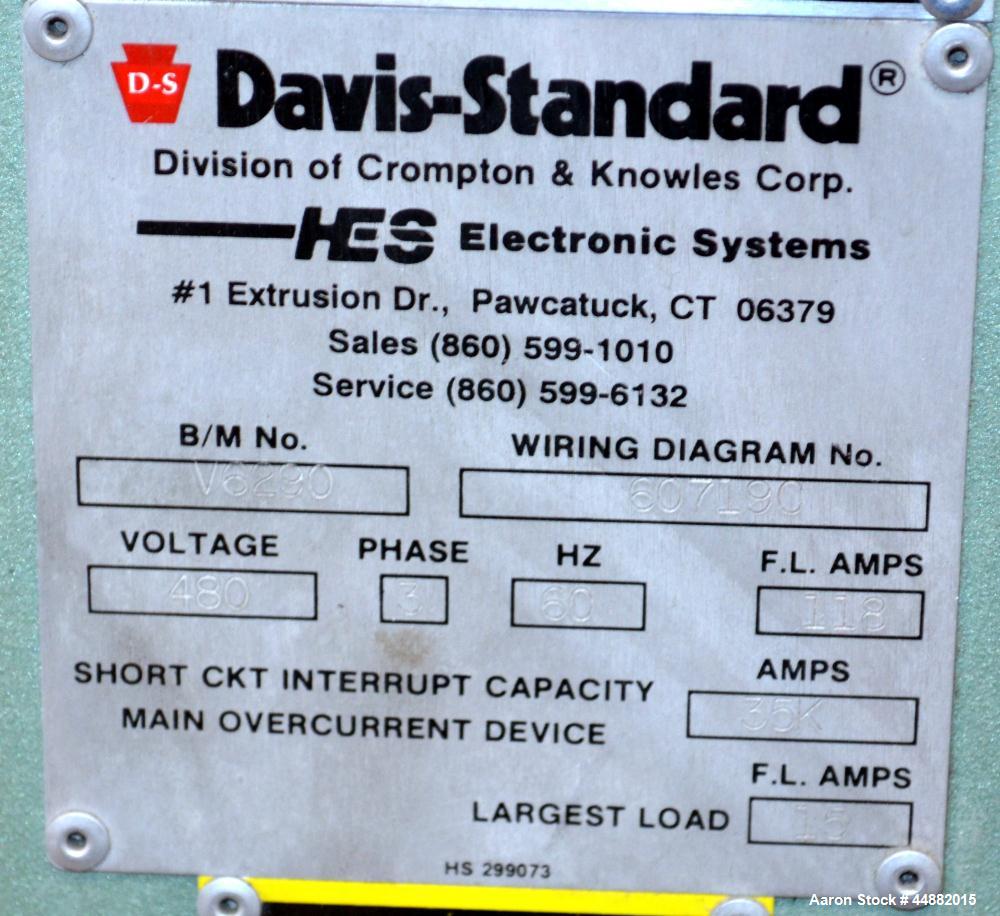 Used Davis Standard 66" Wide Vertical Down 3-Roll Sheet Stack