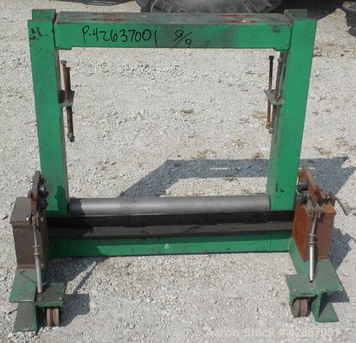 Used Davis Standard 3-Roll Stack. (3) 12’’ Diameter x 24’’ wide chrome matte cored rolls, driven by a 3 hp, 500 volt, 1750/2300 DC motor thru a reducer. Includes approximate 24’’ wide x 150’’ long co...