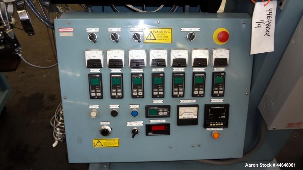 Used Davis Standard Killion 2” Wide Sheet Line Consisting Of: (1) Davis Standard Killion 1” single screw extruder, approximately 24 to 1 L/D ratio. Electrically heated, air-cooled 4 zone non-vented b...