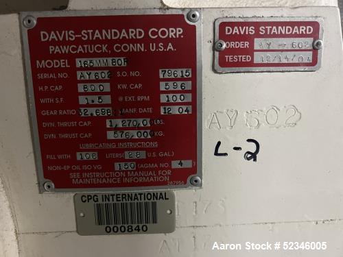 Used- Davis Standard 165MM, 65" Wide Sheet Line