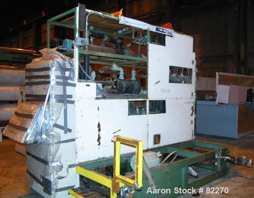 USED: Davis Standard sheet take-off unit consisting of (3) 66" face by nominal 20.8" diameter rolls, mounted in a vertical arrangement for an upstack operation. Unit includes (7) total rolls: (3) chr...