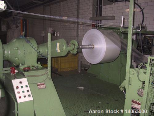 Used Farrel Bridge PS/PP Thermoforming Line consisting of:  (1) Farrel Bridge single screw extruder, 100/32 D with degassing and Labotec volymetric dosing unit for (4) components. (1) Welex coextrude...