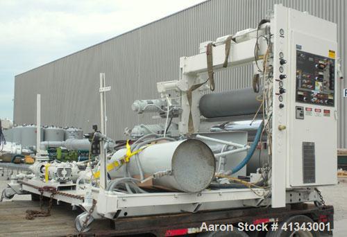 Used HPM Sheet Line consisting of: (1) HPM 4-1/2" single screw extruder, model 4.5TMIII, serial #82-210. Approximately 38 to 1 L/D ratio. Electrically heated, water cooled 6 zone dual side vented bar...