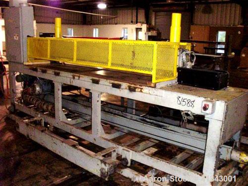 Used HPM Sheet Line consisting of: (1) HPM 4-1/2" single screw extruder, model 4.5TMIII, serial #82-210. Approximately 38 to 1 L/D ratio. Electrically heated, water cooled 6 zone dual side vented bar...