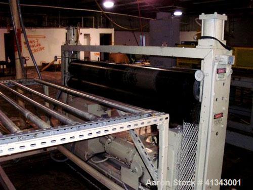 Used HPM Sheet Line consisting of: (1) HPM 4-1/2" single screw extruder, model 4.5TMIII, serial #82-210. Approximately 38 to 1 L/D ratio. Electrically heated, water cooled 6 zone dual side vented bar...