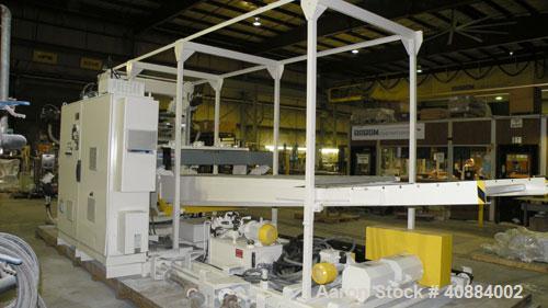 Used HPM Sheet Take Off System Consisting Of: (1) HPM Sheetmaster III 3 Roll Sheet Stack, Rated speed range 20 feet per minute maximum, 71" track centerline. (3) 23.587" diameter x 54" wide cored rol...