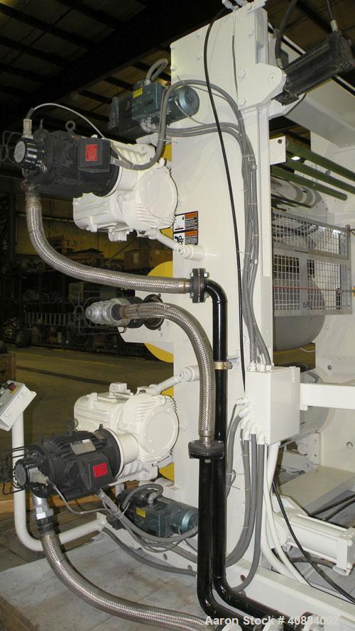 Used HPM Sheet Take Off System Consisting Of: (1) HPM Sheetmaster III 3 Roll Sheet Stack, Rated speed range 20 feet per minute maximum, 71" track centerline. (3) 23.587" diameter x 54" wide cored rol...