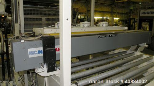 Used HPM Sheet Take Off System Consisting Of: (1) HPM Sheetmaster III 3 Roll Sheet Stack, Rated speed range 20 feet per minute maximum, 71" track centerline. (3) 23.587" diameter x 54" wide cored rol...