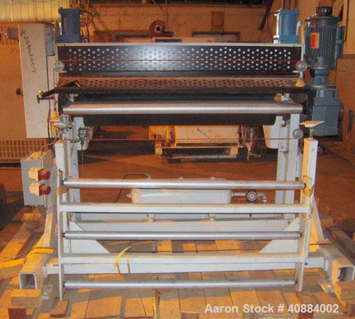 Used HPM Sheet Take Off System Consisting Of: (1) HPM Sheetmaster III 3 Roll Sheet Stack, Rated speed range 20 feet per minute maximum, 71" track centerline. (3) 23.587" diameter x 54" wide cored rol...