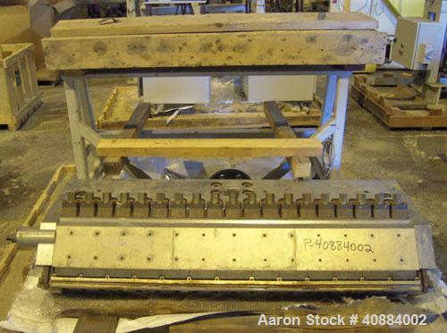 Used HPM Sheet Take Off System Consisting Of: (1) HPM Sheetmaster III 3 Roll Sheet Stack, Rated speed range 20 feet per minute maximum, 71" track centerline. (3) 23.587" diameter x 54" wide cored rol...