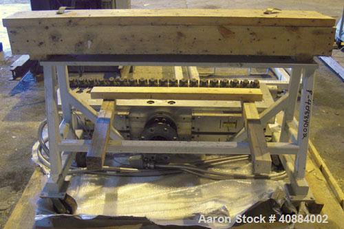 Used HPM Sheet Take Off System Consisting Of: (1) HPM Sheetmaster III 3 Roll Sheet Stack, Rated speed range 20 feet per minute maximum, 71" track centerline. (3) 23.587" diameter x 54" wide cored rol...
