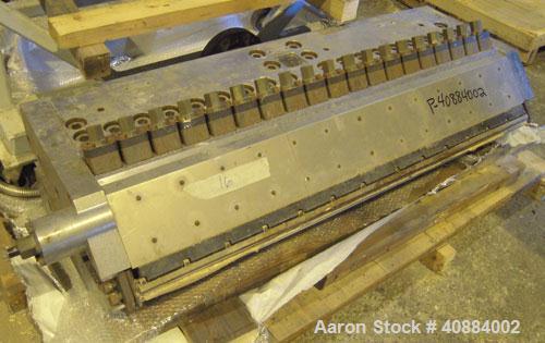 Used HPM Sheet Take Off System Consisting Of: (1) HPM Sheetmaster III 3 Roll Sheet Stack, Rated speed range 20 feet per minute maximum, 71" track centerline. (3) 23.587" diameter x 54" wide cored rol...