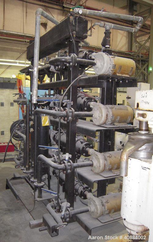 Used HPM Sheet Take Off System Consisting Of: (1) HPM Sheetmaster III 3 Roll Sheet Stack, Rated speed range 20 feet per minute maximum, 71" track centerline. (3) 23.587" diameter x 54" wide cored rol...