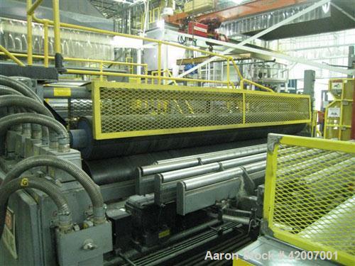 USED 120" HPM SHEET EXTRUSION LINE(1984) CONSISTING OF THE FOLLOWING:A) (1) USED CONAIR FRANKLIN AUTOWEIGH GRAVIMETRIC BLENDING SYSTEM RATED 3000 LBS. PER HOUR. INCLUDES WEIGHT SCALE HOPPER, MOTORIZE...