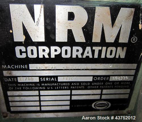 Used NRM 54" Wide 3 Roll Sheet Stack