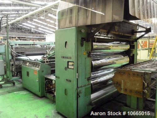 Used-79" (2000 mm) wide Kaufman Co-Extrusion Sheet Line. (1) 6" (150 mm) Kaufman 33D extruder, heated/cooled, vented with va...