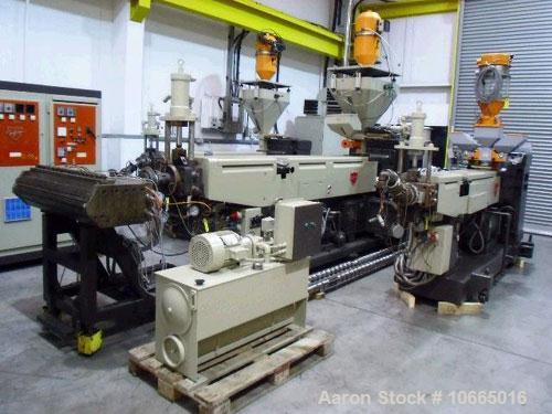 Used 49.2" (1250 mm) Kaufman Coextrusion Sheet Line. (1) 3.54" (90 mm) Kaufmann model 90-33d extruder, vented, vacuum pump, 150 hp DC motor, bolt throttle device; 3.54" (90 mm) lantern slide screen p...