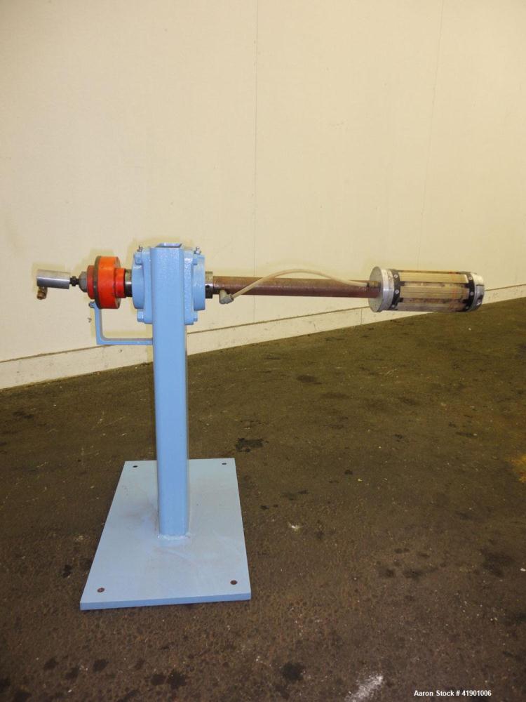 Used Killion 3 roll sheet stack with (3) top mounted pull rolls, (1) 4-1/2'' diameter x 10'' wide rubber roll, and (2) 4'' diameter x 10'' wide adhesive rolls, driven by a 1/4 hp DC gear motor, (3) m...