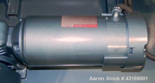 Used Killion 3 Roll Sheet Stack. (3) 10" Diameter x 10" wide chrome plated cored rolls, pneumatically adjustable. Driven by a 2 hp, 180 volt, 1750/2050 rpm DC gear motor, ratio 60 to 1.  (1) Pull rol...