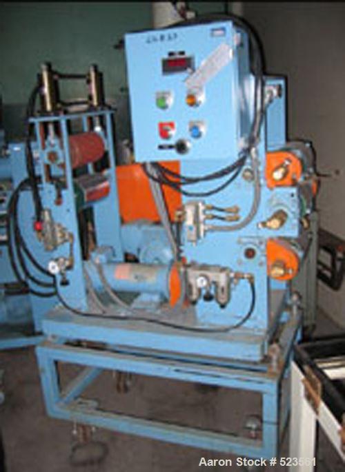 USED: Killion sheet stack. (3) 8" diameter x 5" face rolls,adjustable first and third rolls, with 1 hp DC motor. Includes8" x 5" pull roll stand.